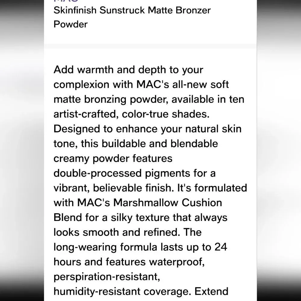 MAC Cosmetics Skinfinish SunStruck Matte Bronzer
